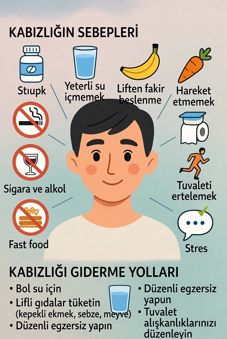 🚽 Kabızlık Neden Olur ve Nasıl Giderilir? Bağırsak Sağlığı, Beslenme ve Eczane Çözümleri
