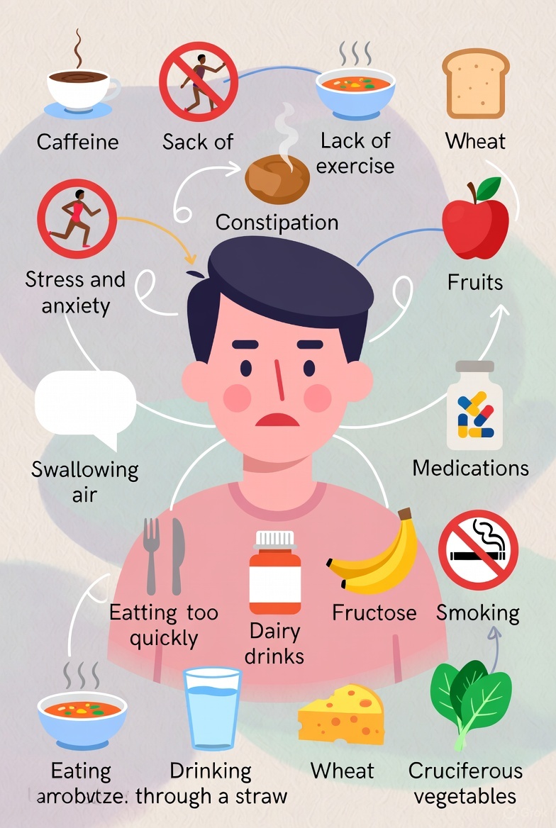 💨 Şişkinlik ve Gaz Problemleri Neden Olur? Sindirim Sistemi, Beslenme Alışkanlıkları ve Eczane Çözümleri
